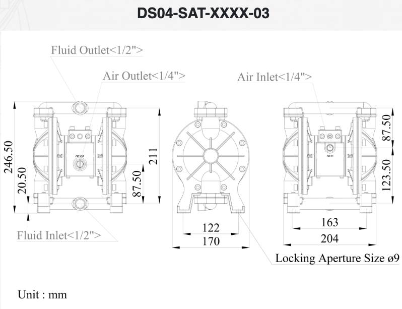 1/2 英吋 不銹鋼氣動隔膜泵浦2